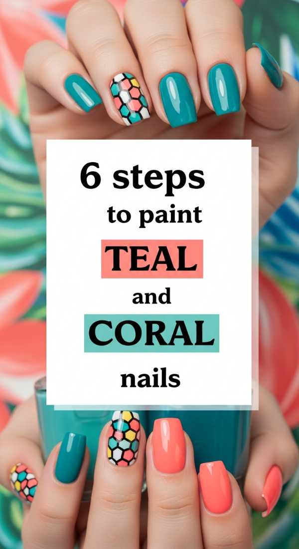 Future Fingertips: The 2026 Nail Trend Report & How-To Guide 6 Steps To Paint Teal And Coral Nails 6a05a3e37e6ed