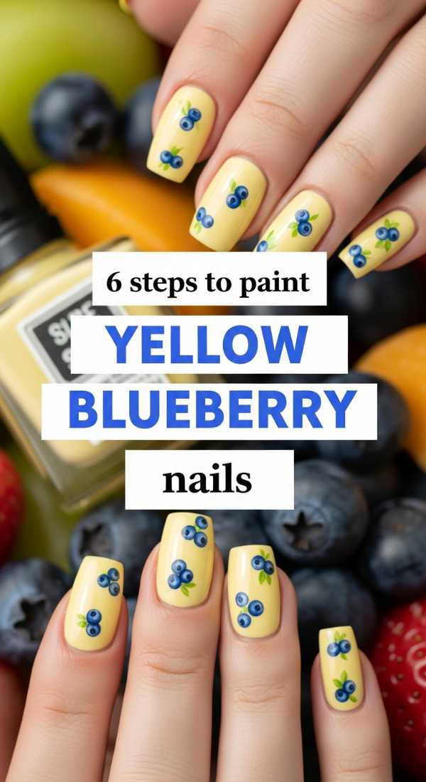6 Steps To Paint Yellow Blueberry Nails 69fb98783354a