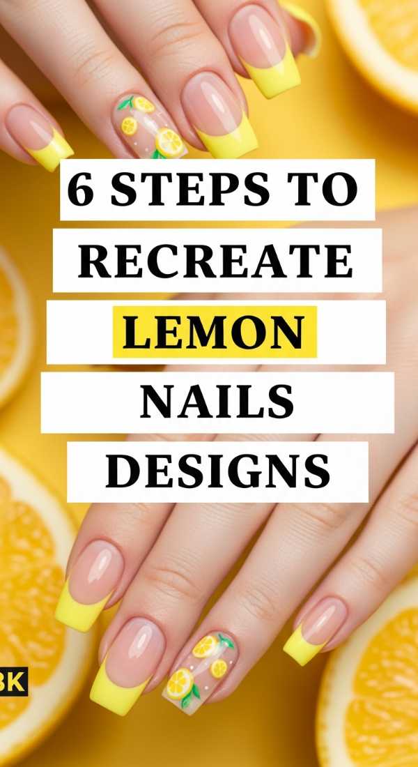 6 Steps To Recreate Lemon Nails Designs 6a059f75e044a