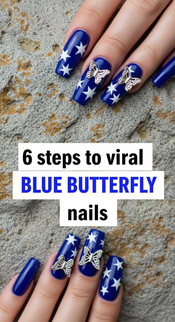 6 Steps To Viral Blue Butterfly Nails 69fc7f630a8fe