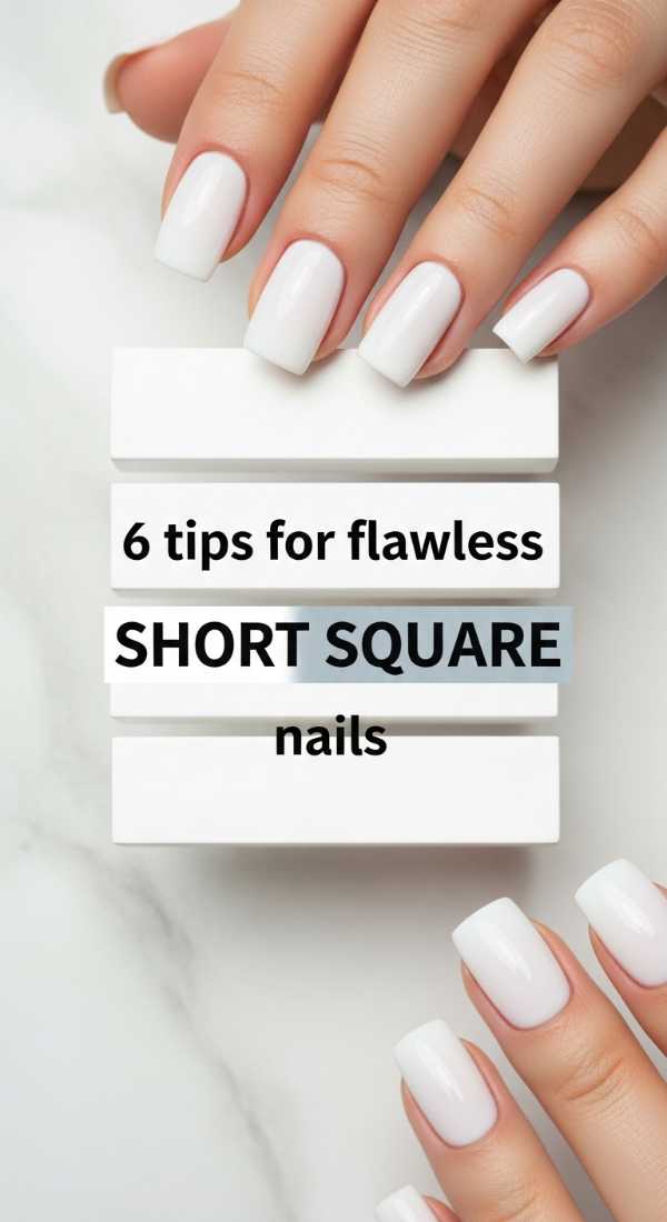 6 Tips For Flawless Short Square Nails 69fb987e81bd1