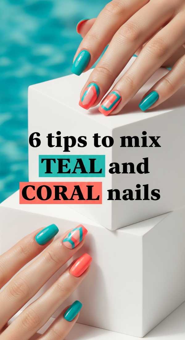 6 Tips To Mix Teal And Coral Nails 6a059b2116f7e