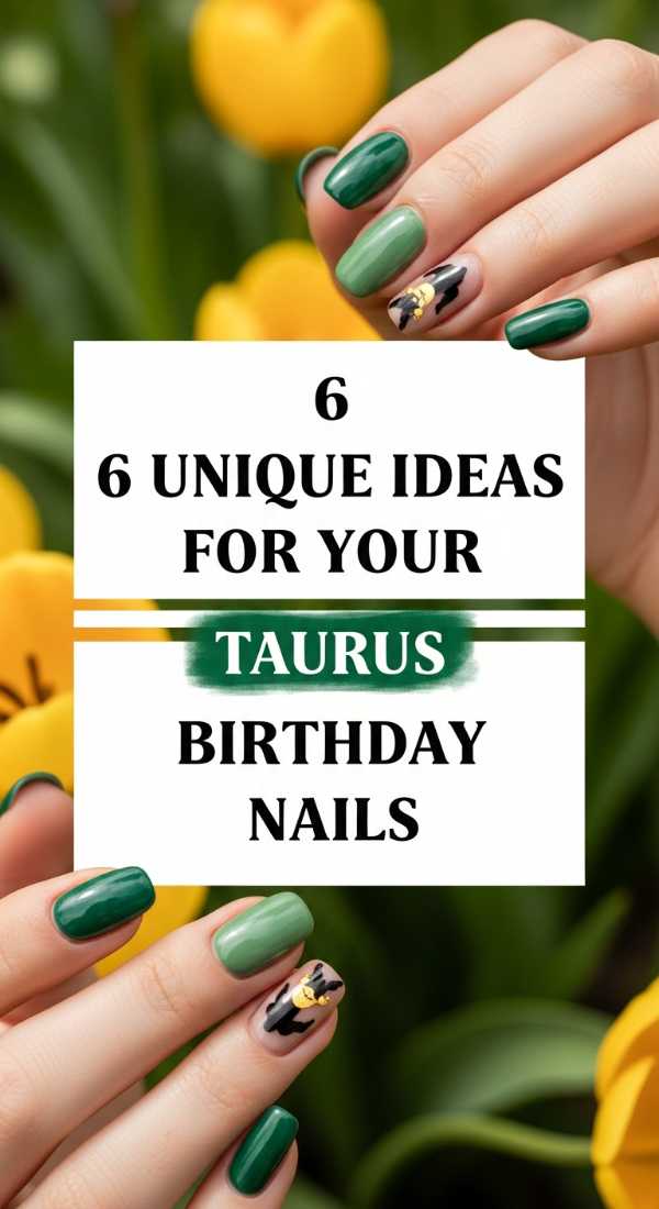 6 Unique Ideas For Your Taurus Birthday Nails 6a059f835d355
