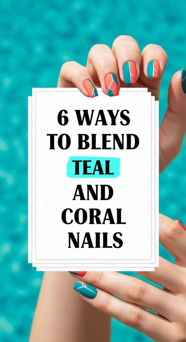 6 Ways To Blend Teal And Coral Nails 6a059cd5eed86