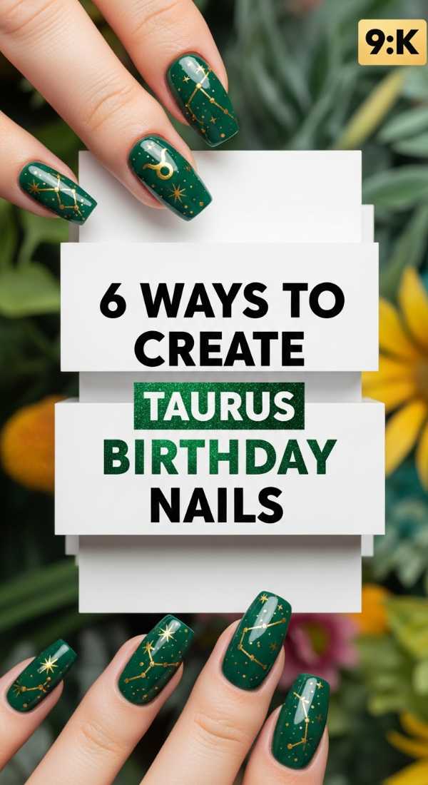 6 Ways To Create Taurus Birthday Nails 6a05a120cfcdd