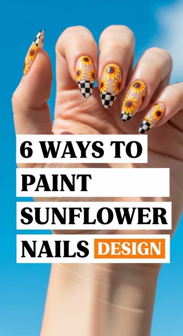 6 Ways To Paint Sunflower Nails Design 69f5e2b4737db