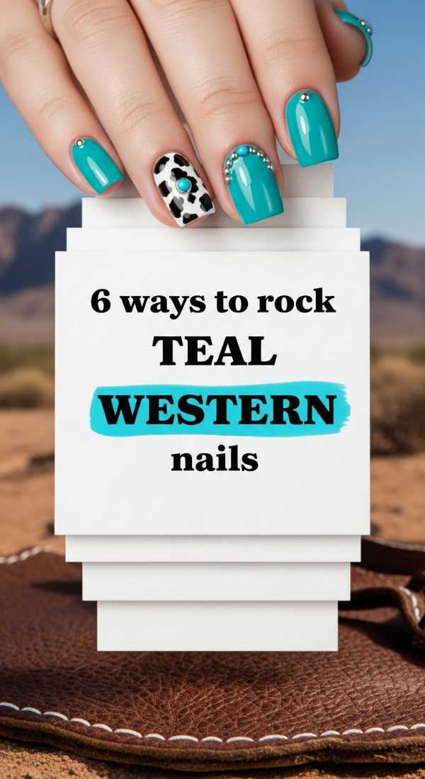 6 Ways To Rock Teal Western Nails 6a058db99fe77