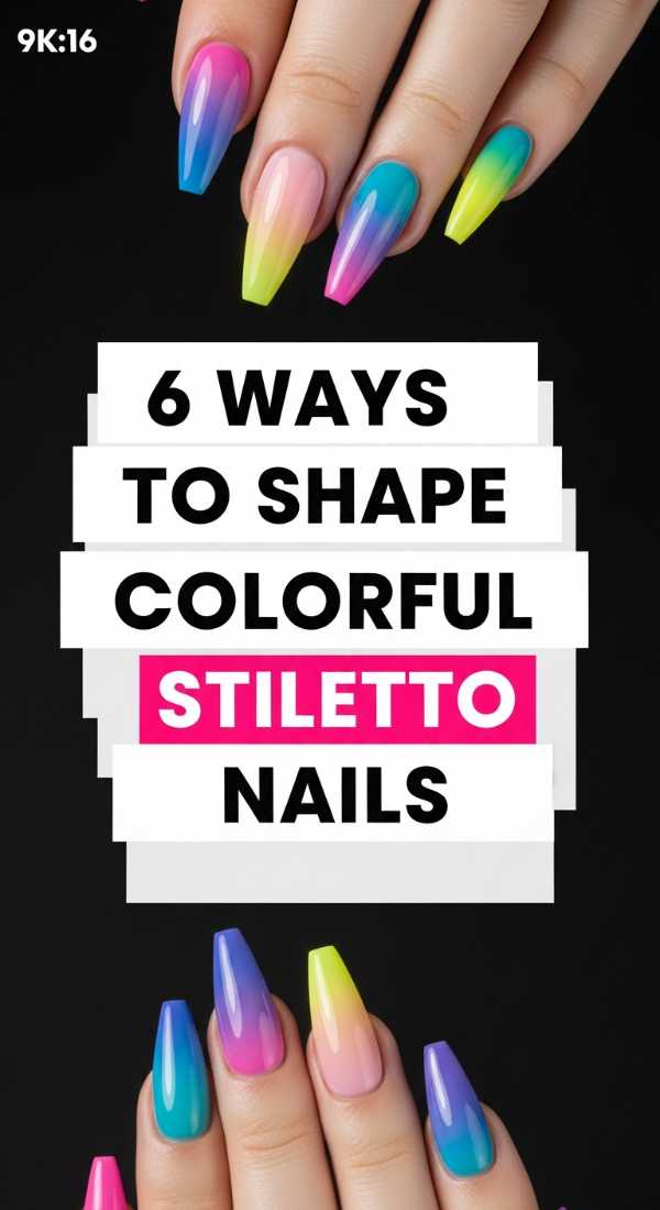 6 Ways To Shape Colorful Stiletto Nails 6a0f0ba4ecea1
