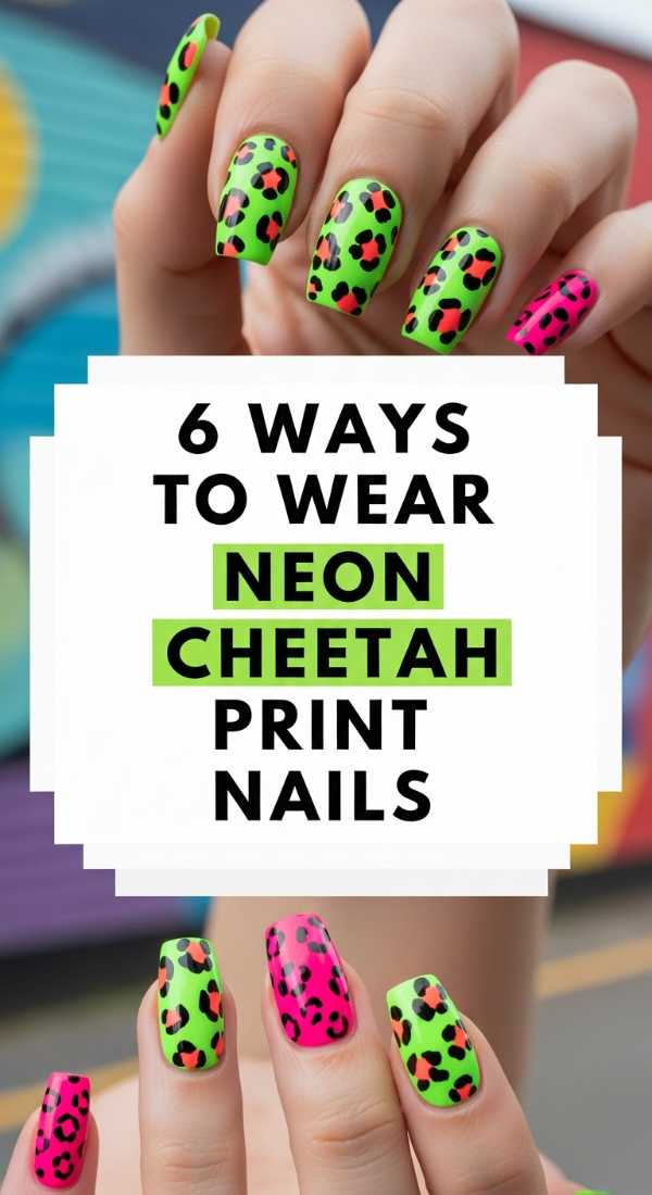 6 Ways To Wear Neon Cheetah Print Nails 6a05998cabd5f