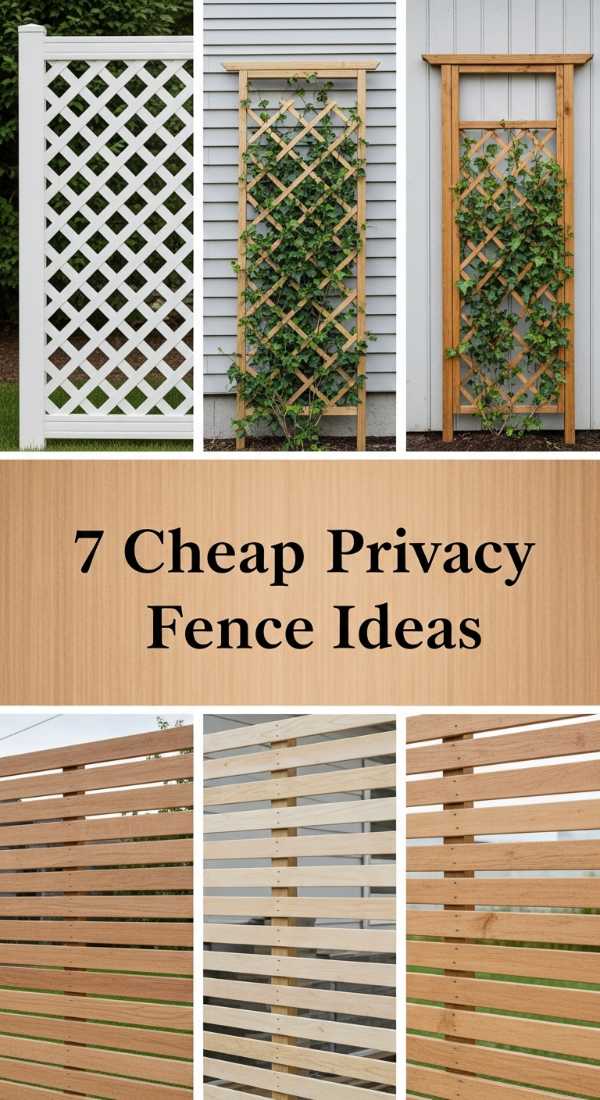 7 Cheap Privacy Fence Ideas 6a04b39cbc62f