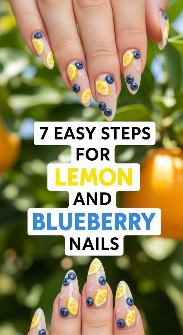 7 Easy Steps For Lemon And Blueberry Nails 69ff5a9e07d86