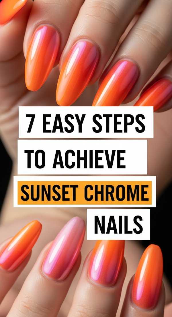 7 Easy Steps To Achieve Sunset Chrome Nails 6a059b5682ef9