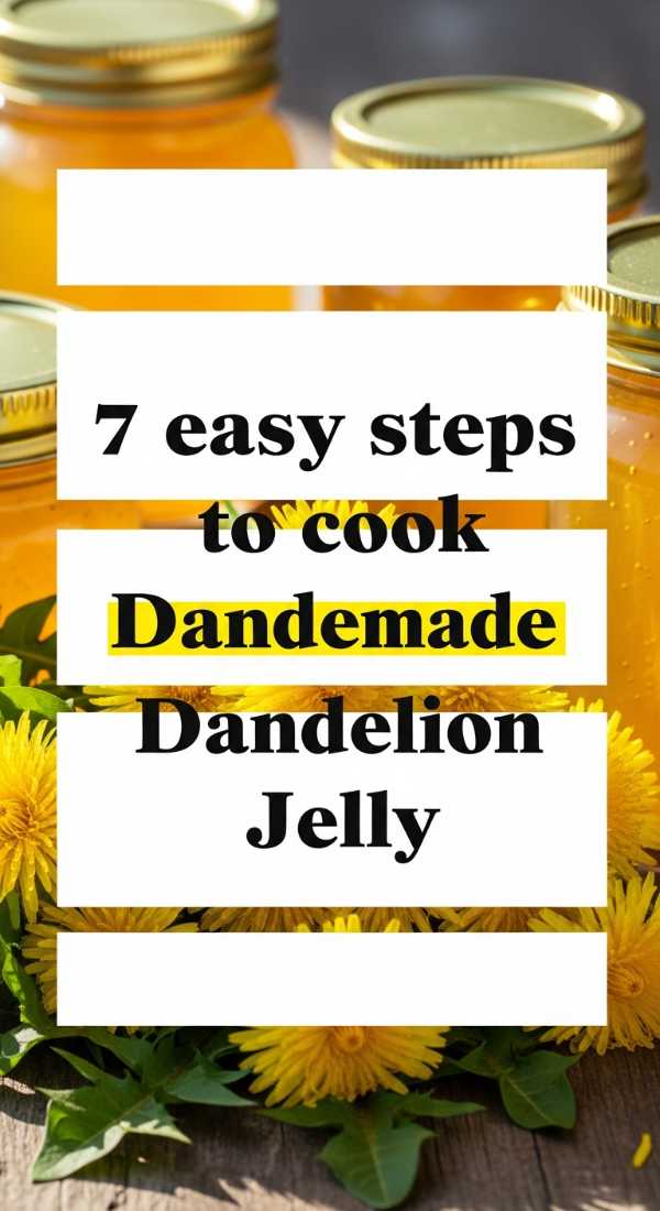 7 Easy Steps To Cook Homemade Dandelion Jelly 6a00182e618c4