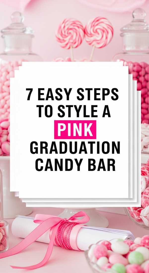 7 Easy Steps To Style A Pink Graduation Candy Bar 6a0de7355eaff