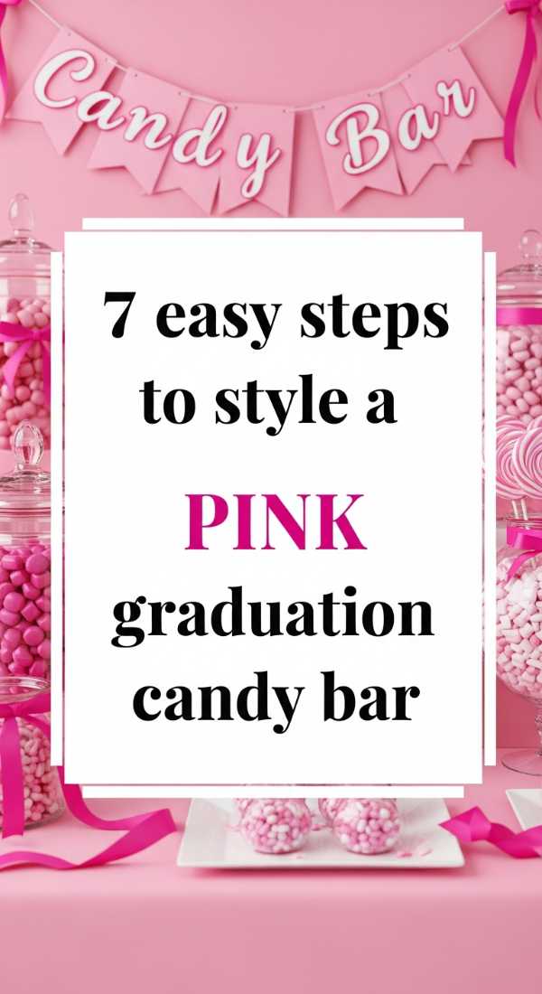 7 Easy Steps To Style A Pink Graduation Candy Bar 6a0de99dc338f