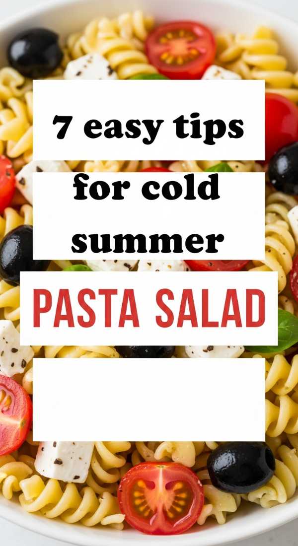 7 Easy Tips For Cold Summer Pasta Salad 6a06ee4576d75