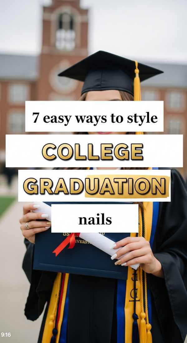 7 Easy Ways To Style College Graduation Nails 6a059b20443a6