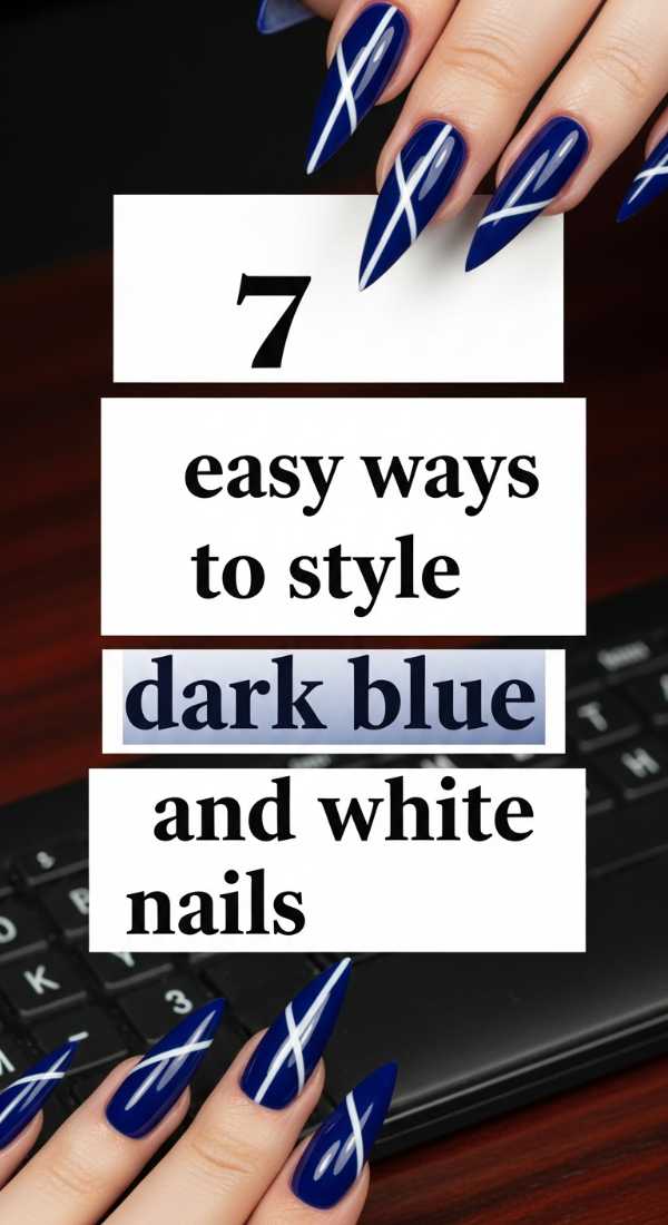 7 Easy Ways To Style Dark Blue And White Nails 69f4c32a745e9
