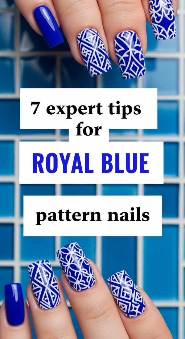 7 Expert Tips For Royal Blue Pattern Nails 69fc7f5aaf5cc