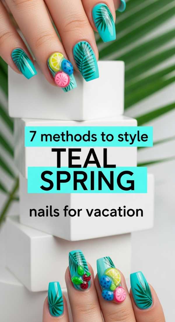 7 Methods To Style Teal Spring Nails For Vacation 69ff5ab749bcc