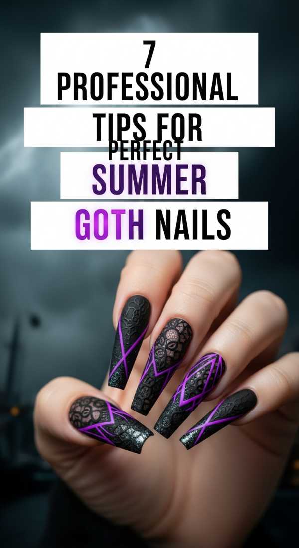 7 Professional Tips For Perfect Summer Goth Nails 6a05a3fce279f