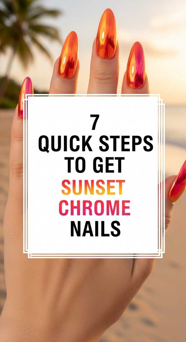 7 Quick Steps To Get Sunset Chrome Nails 6a059cb69801e