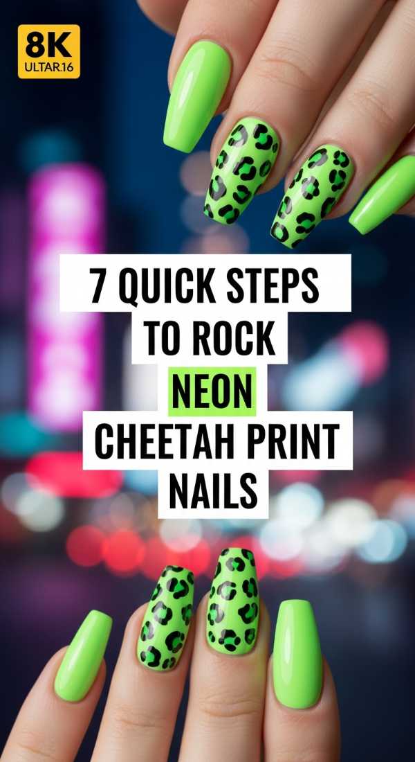 7 Quick Steps To Rock Neon Cheetah Print Nails 6a0595b2cc60e