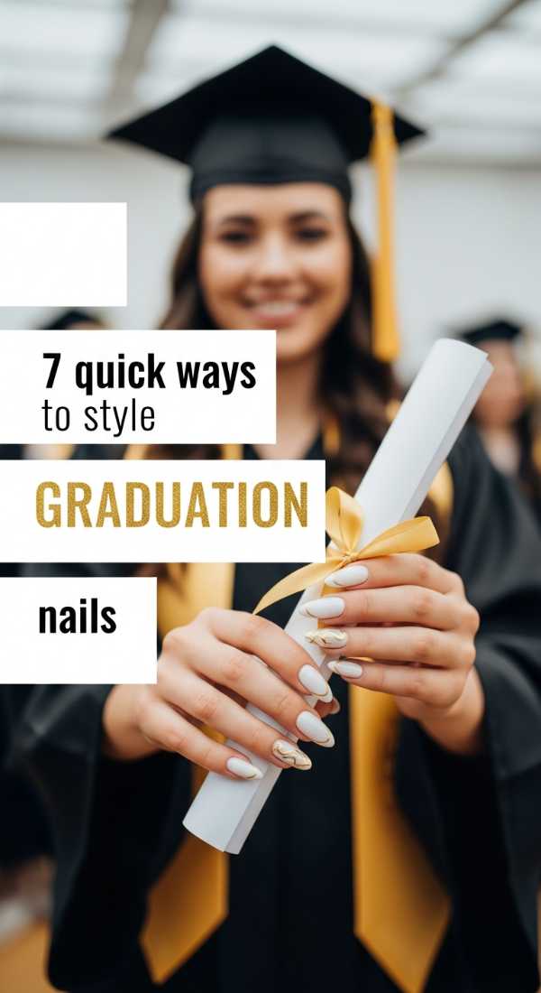 7 Quick Ways To Style Graduation Nails 6a059c9d85c0e
