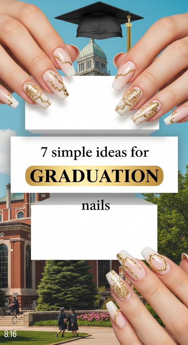 7 Simple Ideas For College Graduation Nails 6a059b52df673