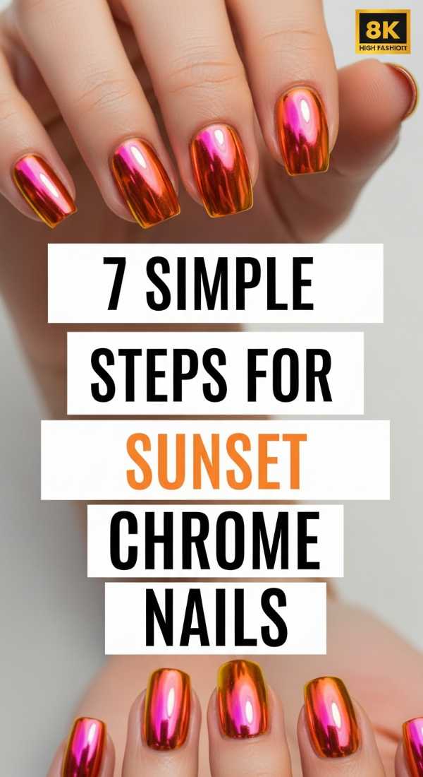 7 Simple Steps For Sunset Chrome Nails 6a05a53806b1f