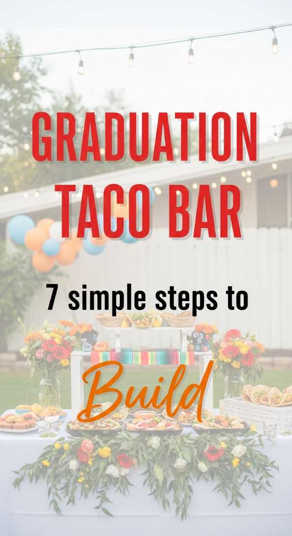 The Graduate's Garden Party: Creative Ideas for an Unforgettable Backyard Celebration 7 Simple Steps To Build A Graduation Taco Bar 6a157b0539549