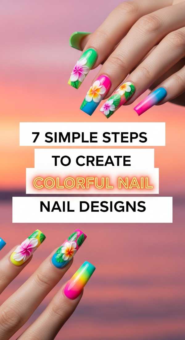 7 Simple Steps To Create Colorful Nail Designs 6a0f11419fc54