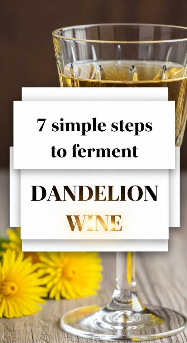 7 Simple Steps To Ferment Dandelion Wine 69f47b468501f