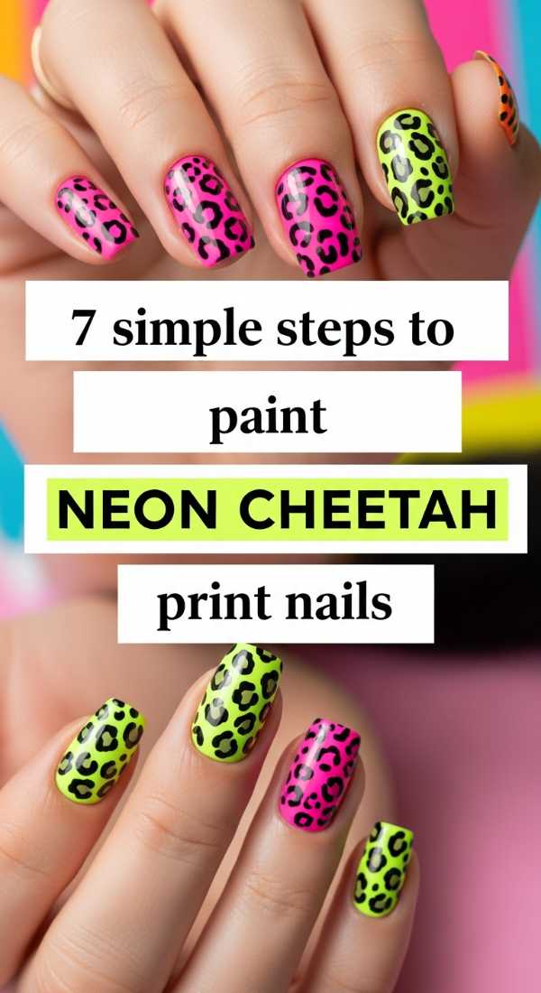 7 Simple Steps To Paint Neon Cheetah Print Nails 6a05a3e5e0cdb