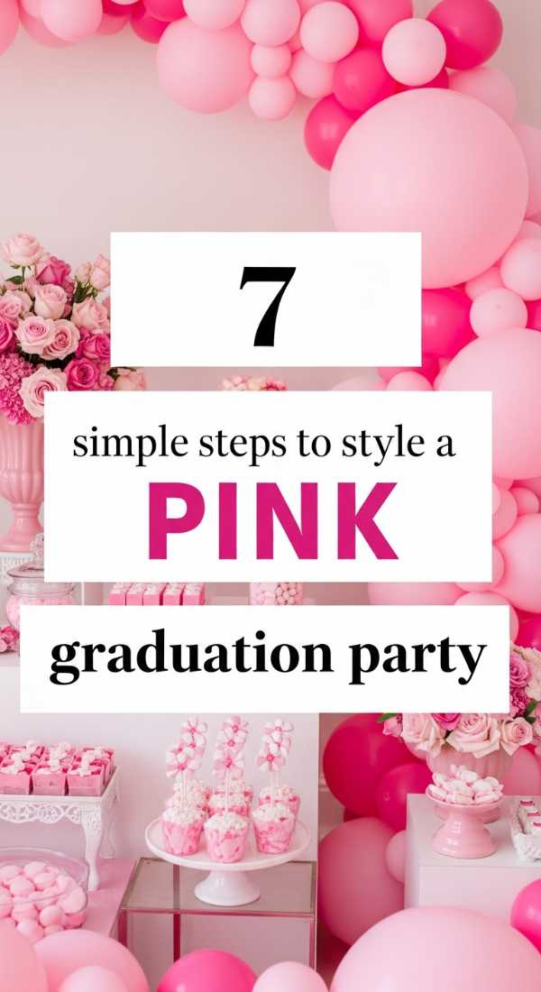 7 Simple Steps To Style A Pink Graduation Party 6a057db2e62bd