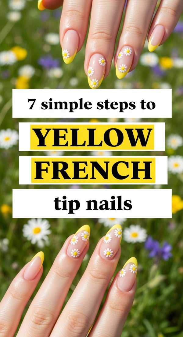 7 Simple Steps To Yellow French Tip Nails 6a031a17b77a1