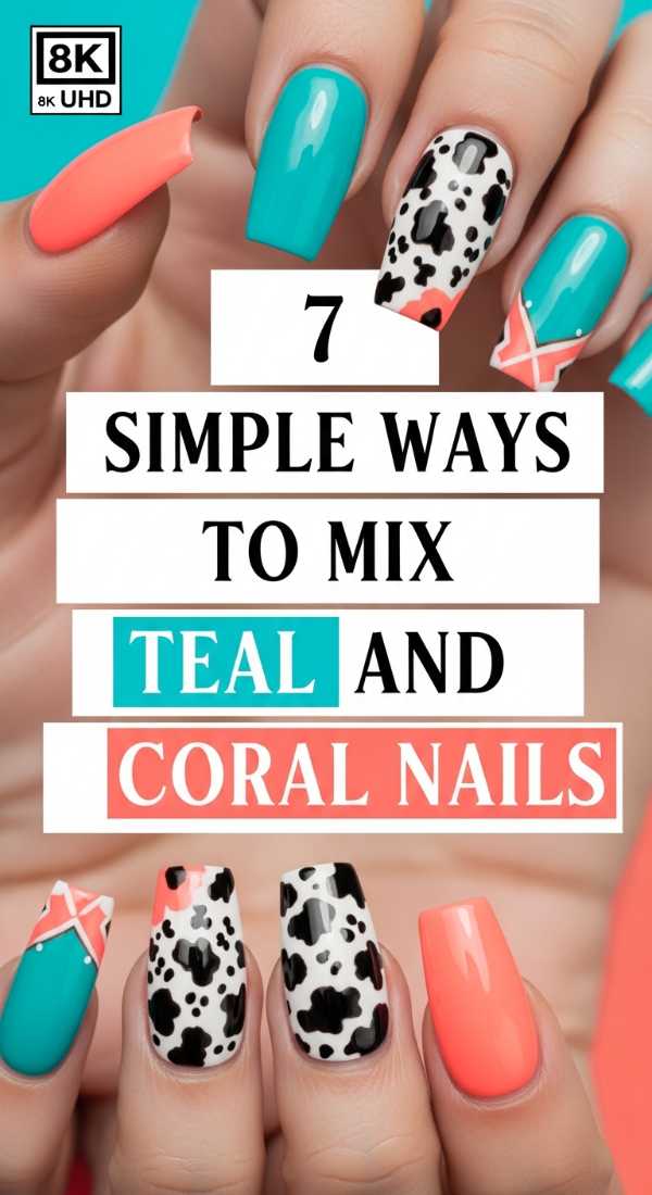 7 Simple Ways To Mix Teal And Coral Nails 6a05a51f16d03