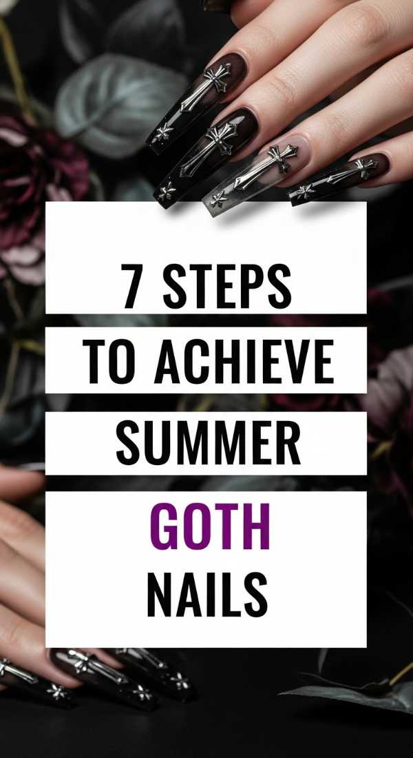 7 Steps To Achieve Summer Goth Nails 6a05a5056b1da
