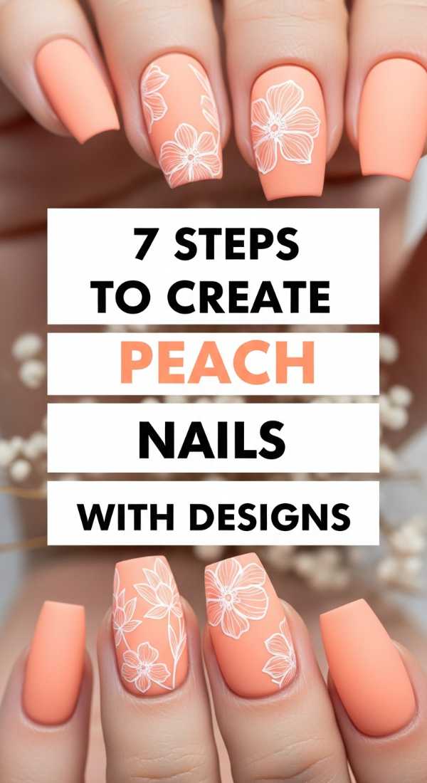 7 Steps To Create Peach Nails With Designs 6a059fa2bb627