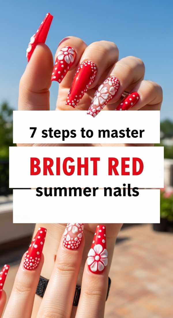 7 Steps To Master Bright Red Summer Nails 6a031a208529a