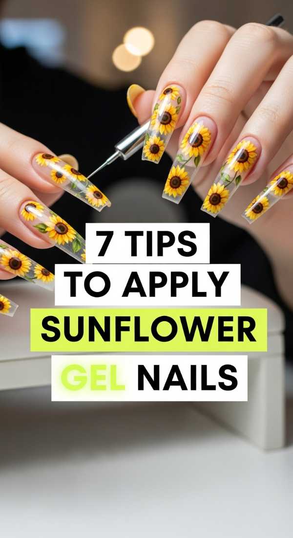7 Tips To Apply Sunflower Gel Nails 69f5e2b4b36f0