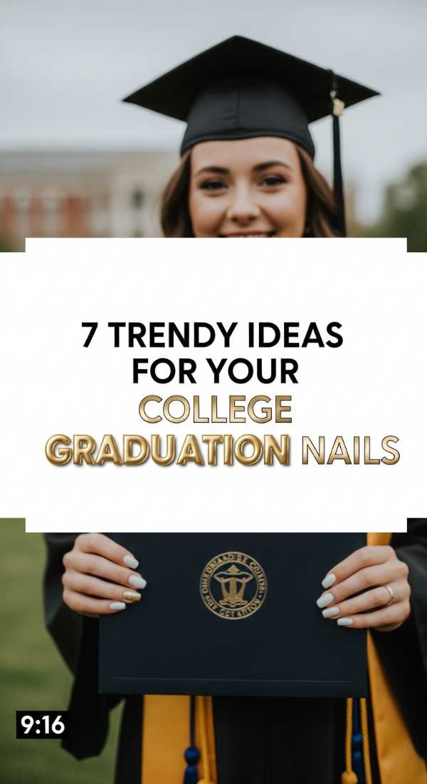 7 Trendy Ideas For Your College Graduation Nails 6a059c922d576