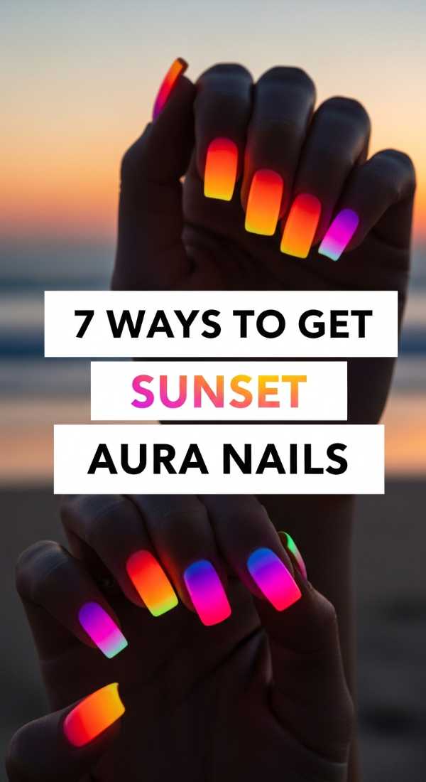7 Ways To Get Sunset Aura Nails 6a059f7925069