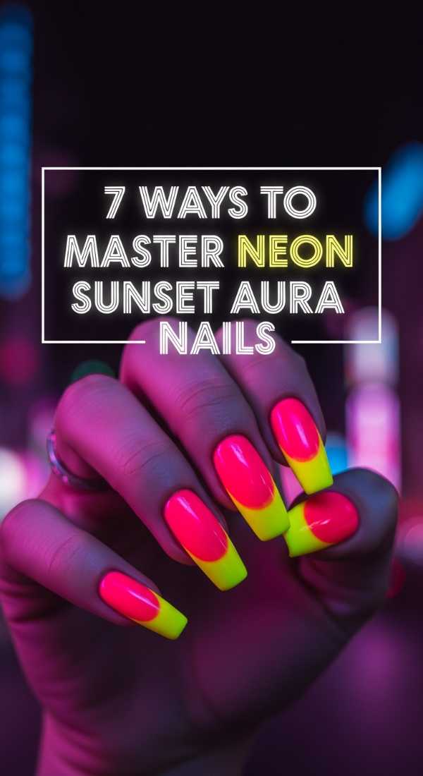 7 Ways To Master Neon Sunset Aura Nails 6a05a155146ac