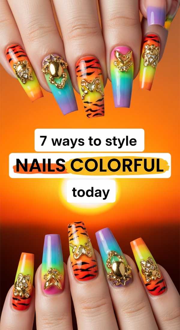 7 Ways To Style Nails Colorful Today 6a0f0b83d644d