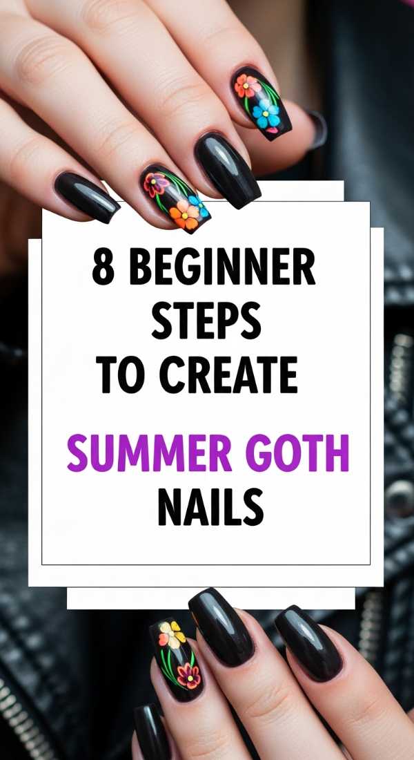 8 Beginner Steps To Create Summer Goth Nails 6a059b35bad83