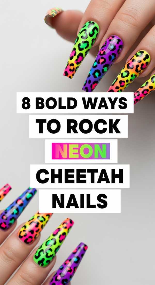 8 Bold Ways To Rock Neon Cheetah Nails 6a059b4d1dac5