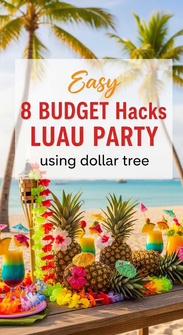 8 Budget Hacks For A Dollar Tree Luau Party 69f86c72baf3b