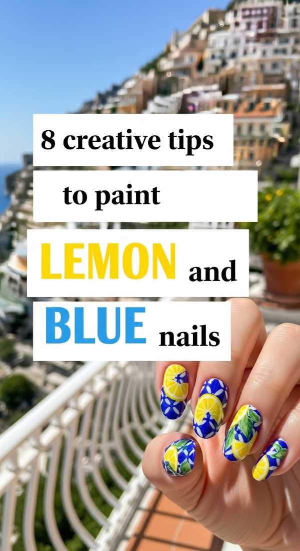 8 Creative Tips To Paint Lemon And Blue Nails 6a059f89248c5