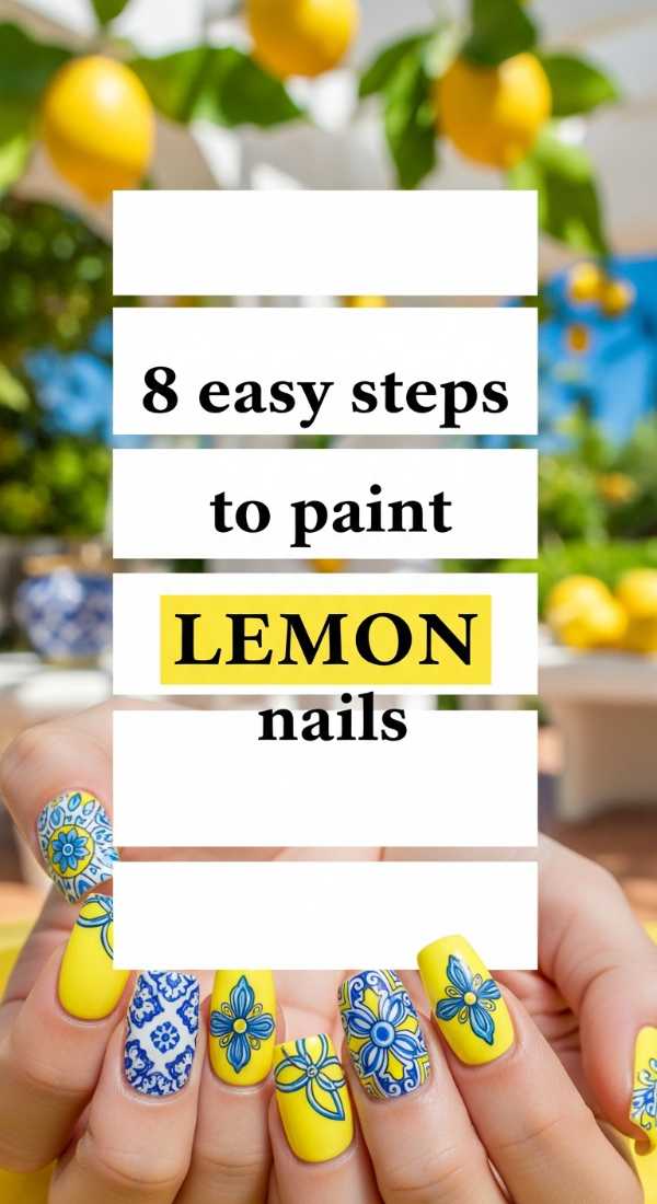 8 Easy Steps To Paint Lemon Nails 6a05a52244d14